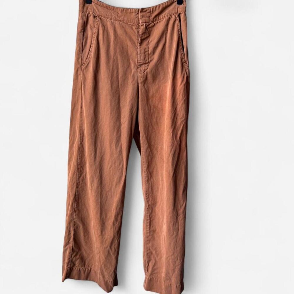 Lacausa cotton tencel high waisted orange pants 4 Minimalist Capsule